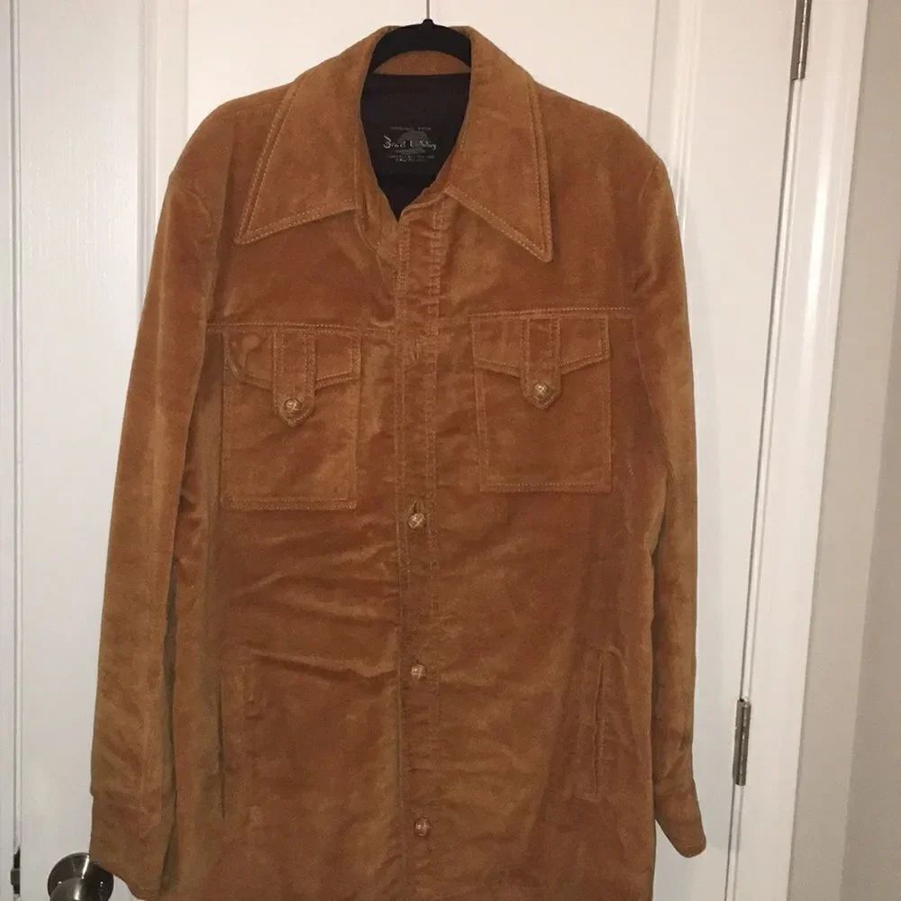 Vintage Brad Whitney Carmel California Corduroy jacket retro 70’s disco style XL